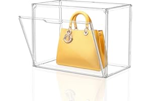 KSacry Closet Organizers and Storage, Purse Organizer for Closet, Acrylic Display Case for Purse, Handbag, Toy, Book, Shoe, Hat etc