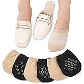 Murmorers Toe Socks Womens for Mules, Half Socks Toe Topper Covers No Show Invisible Non-slip Liners for Clogs 4/6/8 Pairs