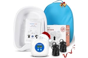 VEICOMTECH Upgrade Ionic Foot Bath Detox Machine - Ionic Detox Foot Bath, Foot Detox Machine, Touch ON/OFF, LCD & Timer for Home Use Beauty Salon (2 Arrays,100 Liners,1 Blue Bag)