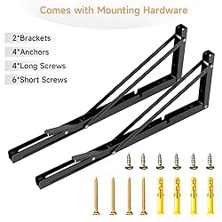 LSK Folding Shelf Brackets, 16 Inch Heavy Duty