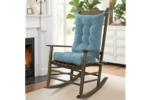 mudilun Rocking Chair Cushion Set - Non-Slip Tufted Rocking Chair Cushions with Ties Soft Indoor/Outdoor Wooden Rocking Chair Seat Pad for Porch Garden Cafe & Nursing