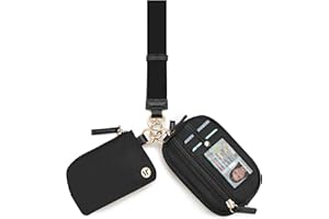 Sunpour Nylon Wallet Wristlet for Women,RFID Wallet Keychain Small Wallets Woman with Coin Purse & ID Window