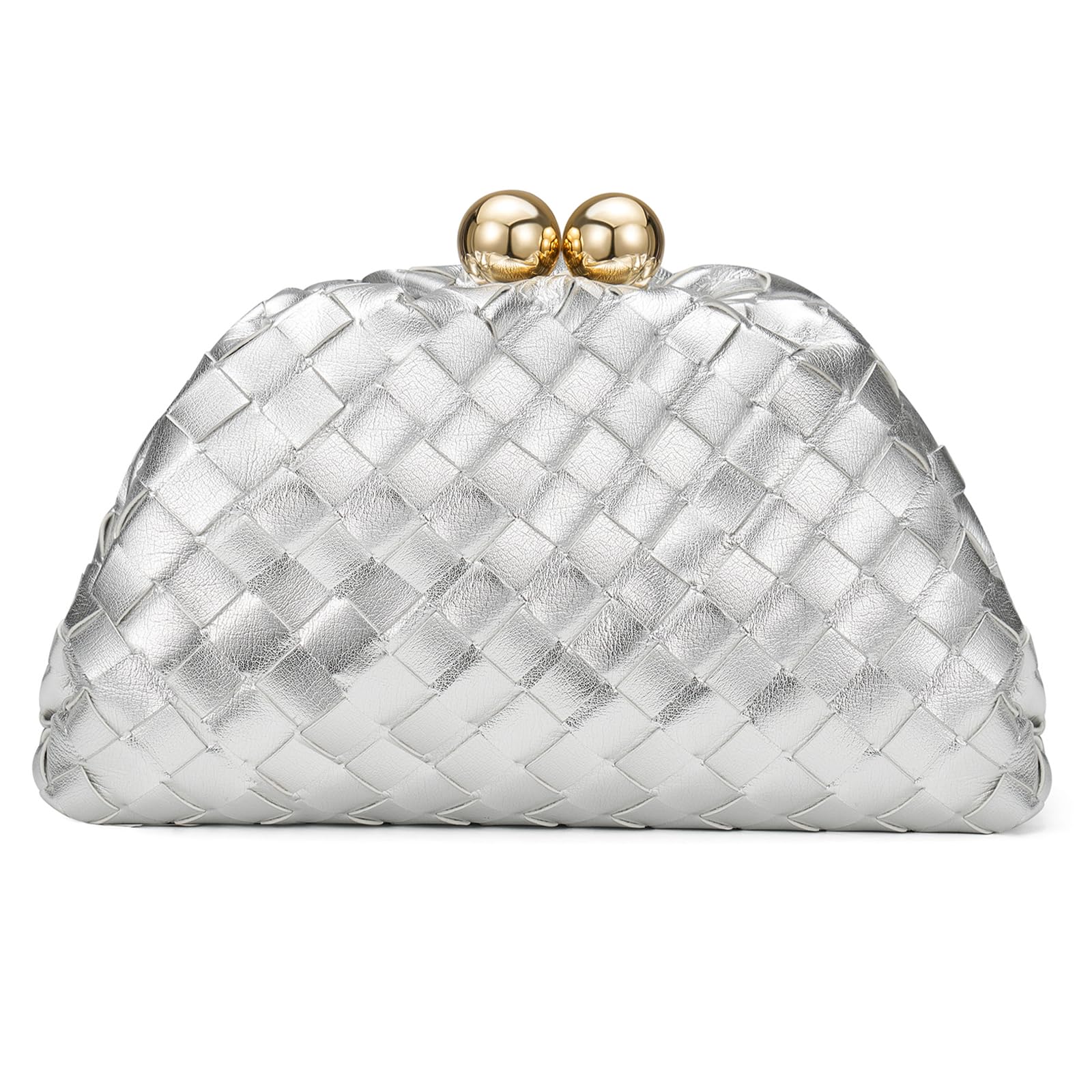 Photo 1 of CHUNLI Dressy Woven Clutch Purses for Women Evening Wedding Formal Occasion,Dumpling Crossbody Shoulder Handbags for Women