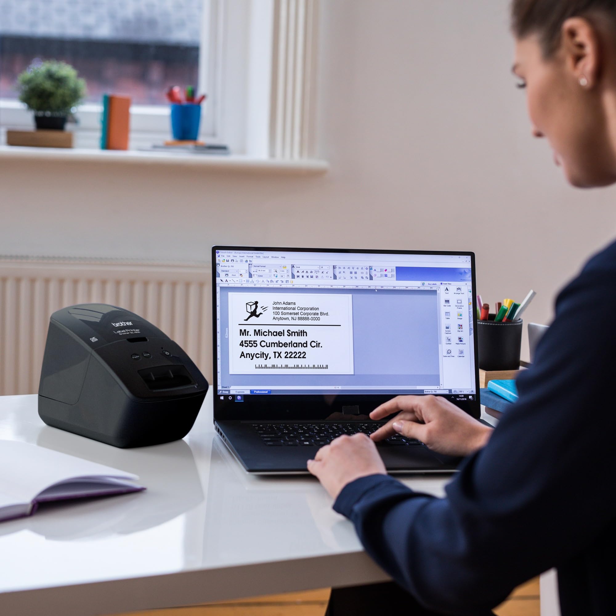 Brother QL-600 Desktop Monochrome Label Printer, up to 2.4