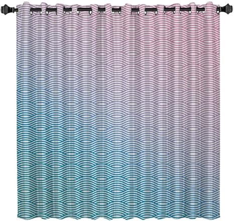 WKJHDFGB Dream Moire Gradient Pattern Cortinas Tratamientos para