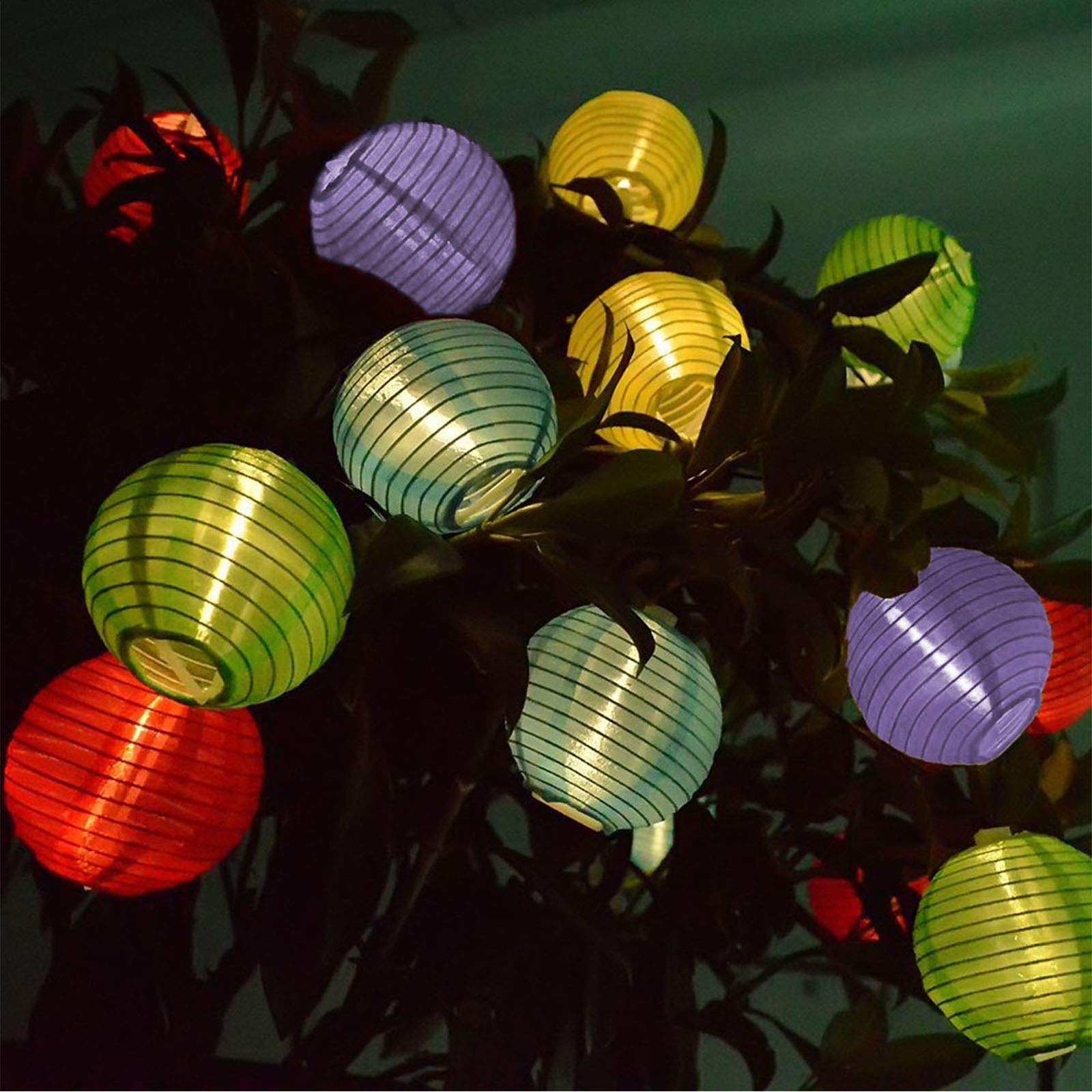 Photo 1 of Vigdur Solar Lantern String Lights Waterproof Outdoor Indoor Decorative-String Lights Multicolor for Patio Garden Wedding Party Camping Bedroom Decor