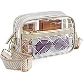Missnine Clear Bag for Stadium Events Quilted Clear Purse for Women Stadium Approved PVC Crossbody Concert Bag