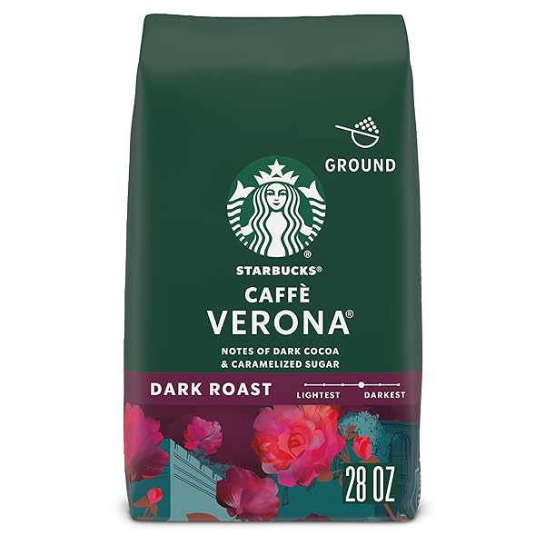STARBUCKS GROUND COFFEE, DARK ROAST HOT OR ICED COFFEE, CAFFÈ VERONA, 28 OZ