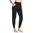 Colorfulkoala Women's High Waisted Joggers with Pockets Full Length Sweatpants & Lounge Pants