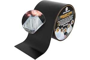 Hanse Syntec Systems HSS Sealant Tape with MicroSealant - Waterproof Commercial Roofing Tape for Roof and RV Repair - UV- & Weatherproof - Black - 2 inch x 25 feet