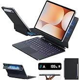 LAUDTEC Magic Keyboard Case for Samsung Galaxy Tab S9 11inch,S10 Lite / S10 FE / S9 FE 5G 10.9" Floating Cantilever Stand with Multi-Touch Trackpad &amp; LED Display,S Pen Holder &amp; 7-Color Backlit