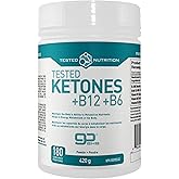 Tested Nutrition Ketones +B12 +B6 with goBHB® | Exogenous BHB Ketones for Ketosis, Energy & Metabolism Support | With Vitamin