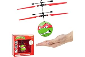 World Tech Toys Ninja Turtles Raphael Flying Toy – Motion Sensing Flying Ball with USB Charging - TMNT Licensed - Indoor/Outdoor Drone for Kids Ages 6+
