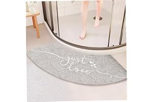 Corner Shower Mat, Curved Bath Mat, 18x39 Inch Soft Absorbent Bath, Non Slip Corner Shower, Machine Washable Bathroom Rugs fo