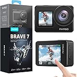 AKASO Brave 7 4K30FPS 20MP WiFi Action Camera with Touch Screen IPX8 33FT Waterproof Camera EIS 2.0 Zoom Support External Mic