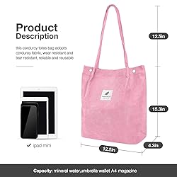 LHMTQVK Tote, Corduroy Bag Women's Shoulder Purses