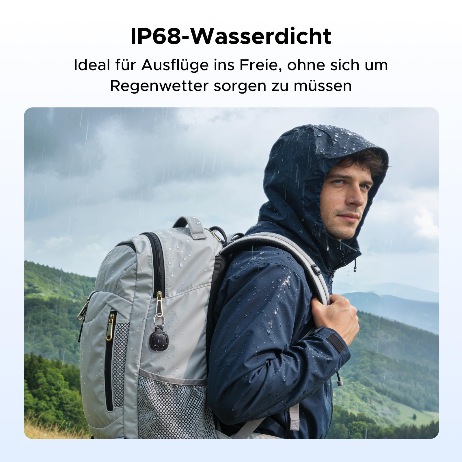 UGREEN FineTrack Mini 2 kompatibel mit Apple Find My (nur iOS), Schlüsselfinder mit 110dB Signalton, Leuchtendes Design, IP68, Tracker für Koffer, Keys, Rucksack (4 Pack) 6