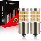 AUXLIGHT 1156 7506 LED Bulb Amber, 1141 1003 BA15S LED Turn Signal Lights Bulbs with Projector, Ultra Bright for Blinker Marker DRL Parking Lights (Pack of 2)