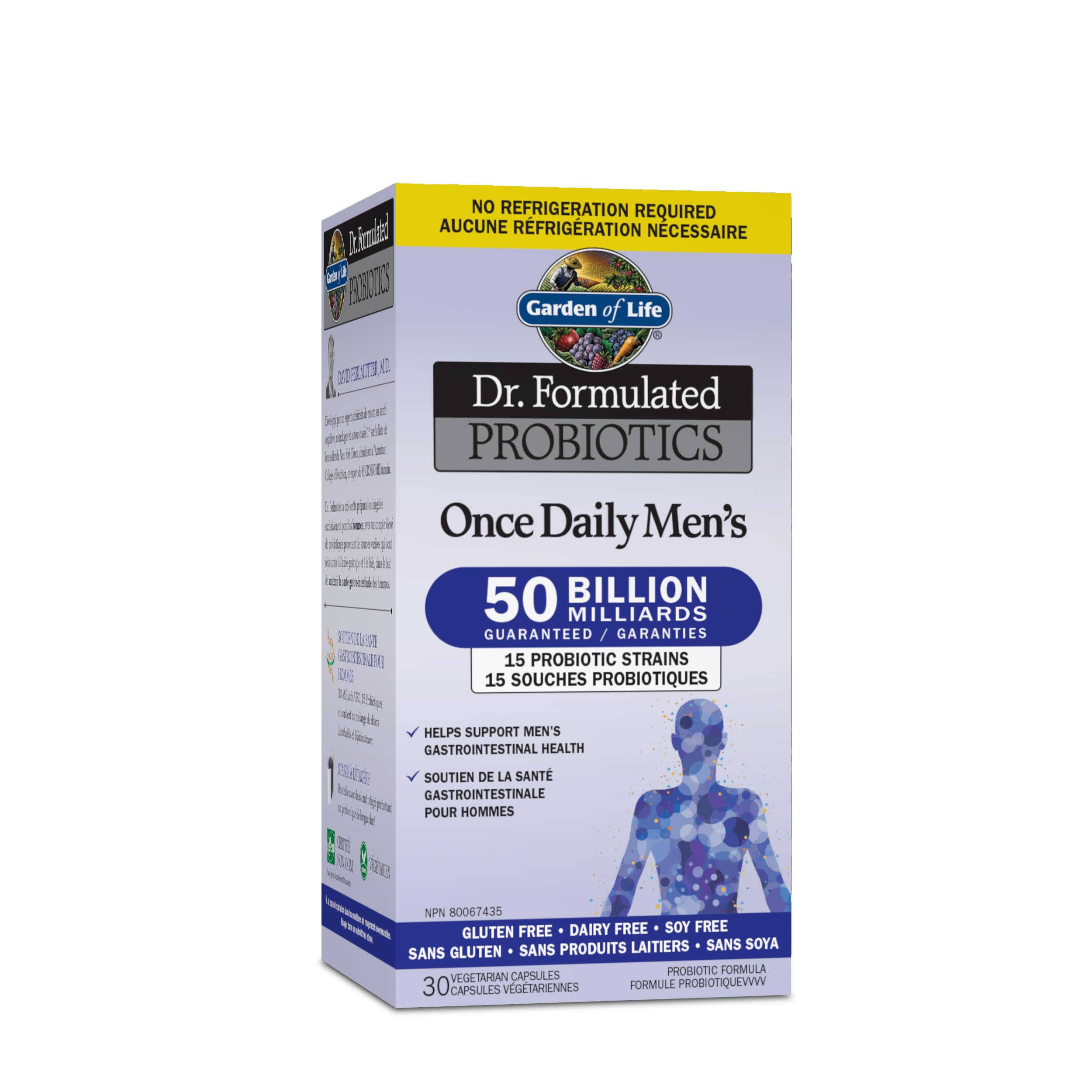 Garden of Life Dr. Formulated Once Daily Men 50-Billion Probiotics 30 Vegetarian Capsules