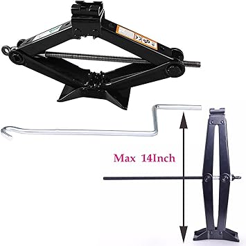 Amazon Com Autofu 2 Ton Scissor Floor Jack With Crank Tool Lift