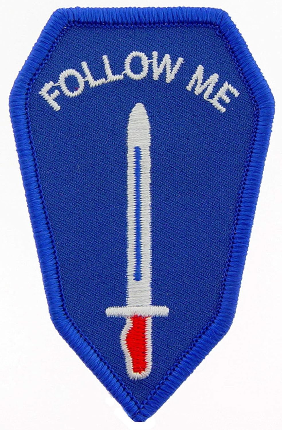 Follow Me Army 4 Army Infantry Follow Me Iron On Patch 3 1/4" x 2" PM0785