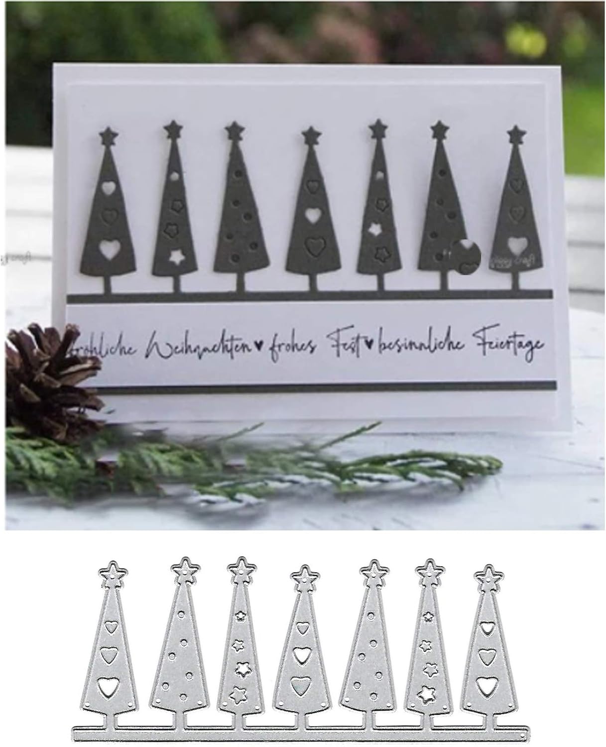 Christmas Tree Edge Metal Die Cuts Merry Christmas Star Heart Cutting Dies Cut Stencils For Diy Scrapbooking Album Decorative Embossing Paper Dies For Card Making Home Scrapbooking Stamping Supplies Urbytus Com