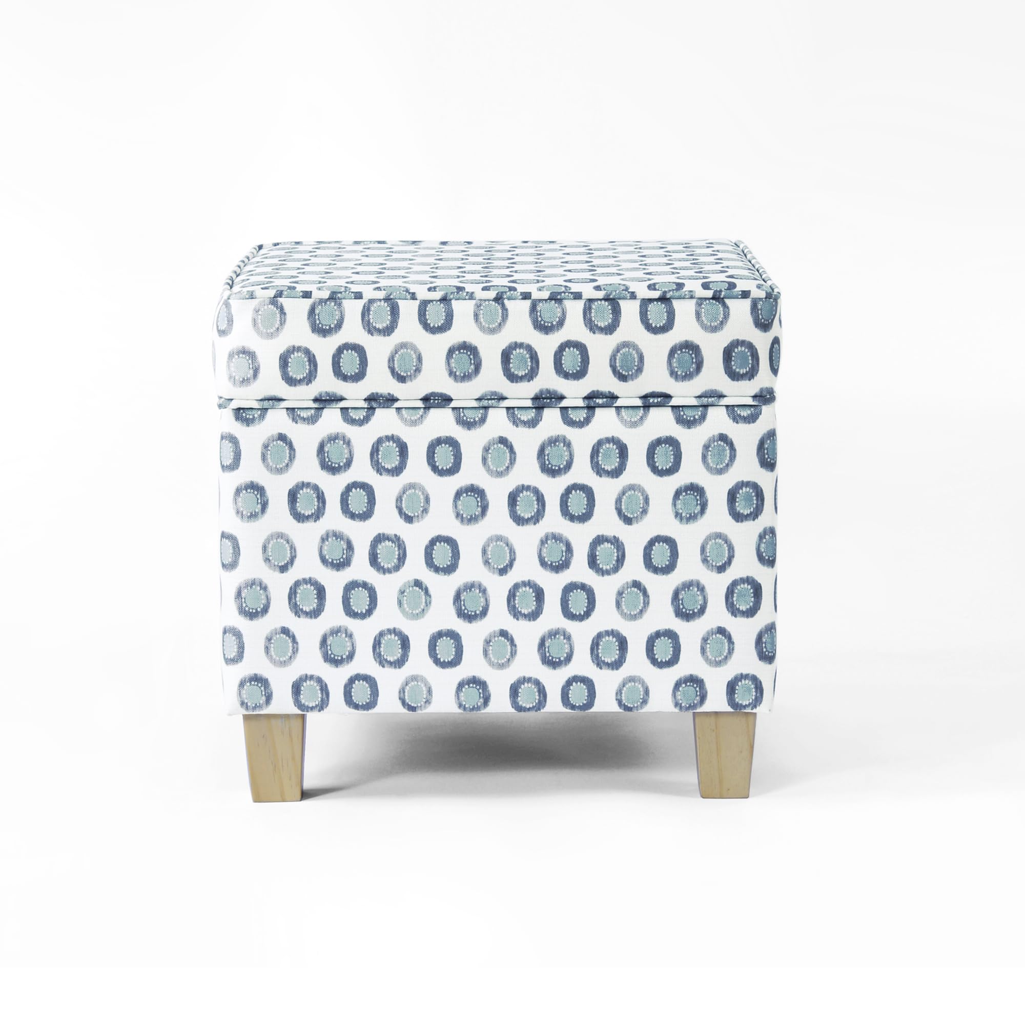 HomePop Home Decor | K7342-A876 | Classic Square Storage Ottoman with Lift Off Lid | Ottoman with Storage for Living Room & Bedroom, Small Multi Green Medallion Ikat Print Image HomePop Home Decor | K7342-A876 | Classic Square Storage Ottoman with Lift Off Lid | Ottoman with Storage for Living Room & Bedroom, Small Multi Green Medallion Ikat Print Image