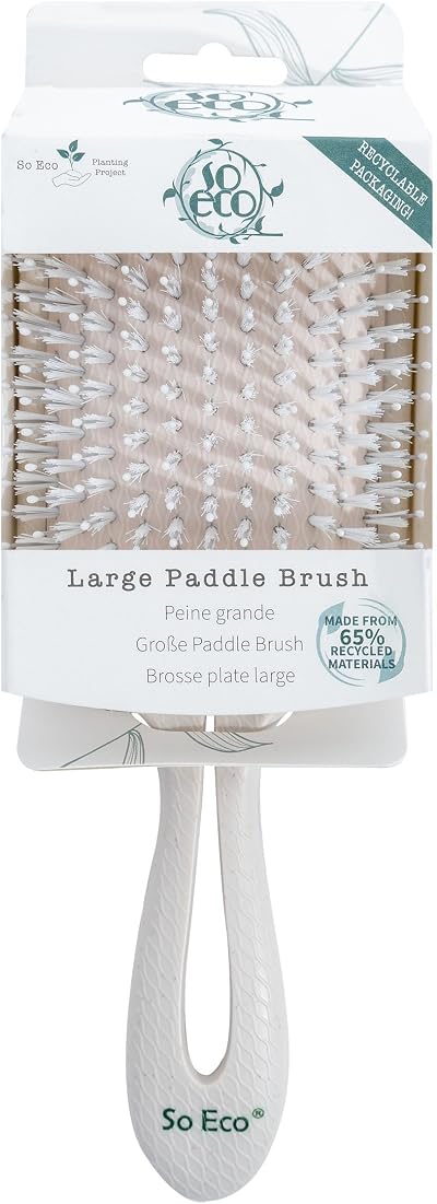 So Eco Biodegradable Paddle Hair Brush Large Dual Bristle Detangling Smoothing