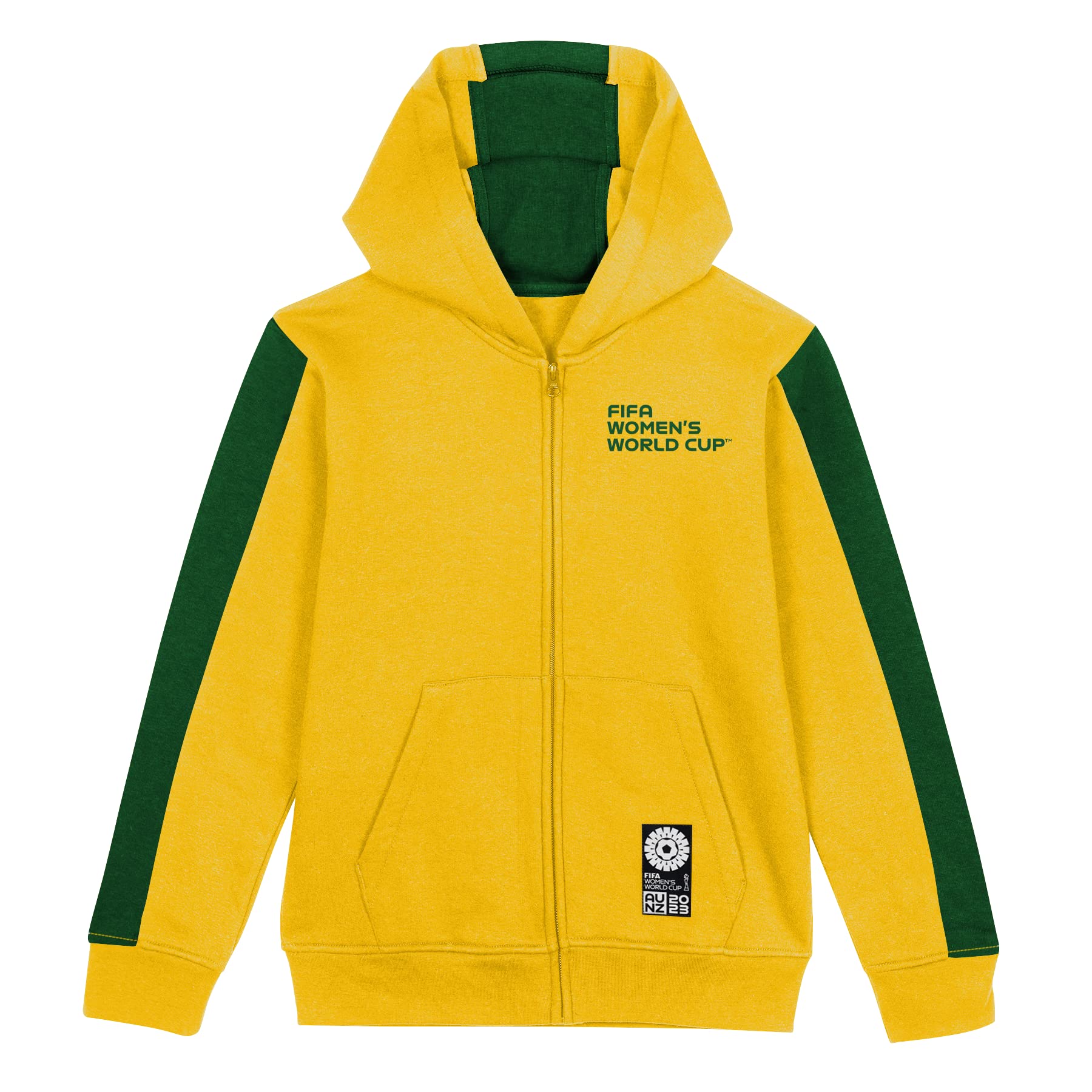 FIFA Official 2023 Women's Football World Cup Youth Team Zipped Hoodie, Australia, Gold, 12-13 years