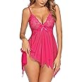 Avidlove Lingerie for Women Lace Babydoll Sleepwear Boudoir Outfits Plus Size Langeray XS-5XL