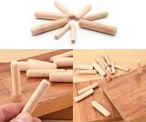 Gunwon 21Pcs Wooden Dowel Pins 6mm 8mm 10mm 40mm Hardwood Dowels Set view 3
