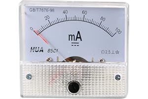 uxcell Analog Current Panel Meter DC 0-100mA 85C1MA Ammeter for Automotive Circuit Testing Charging Battery Ampere Tester Gau