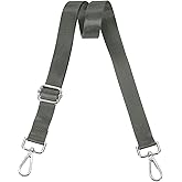 uxcell Wide Shoulder Strap, 2.5cm Adjustable Purse Strap Replacement Crossbody Strap for Shoulder Bag Handbag, Dark Grey, Silver Pull Core Buckle