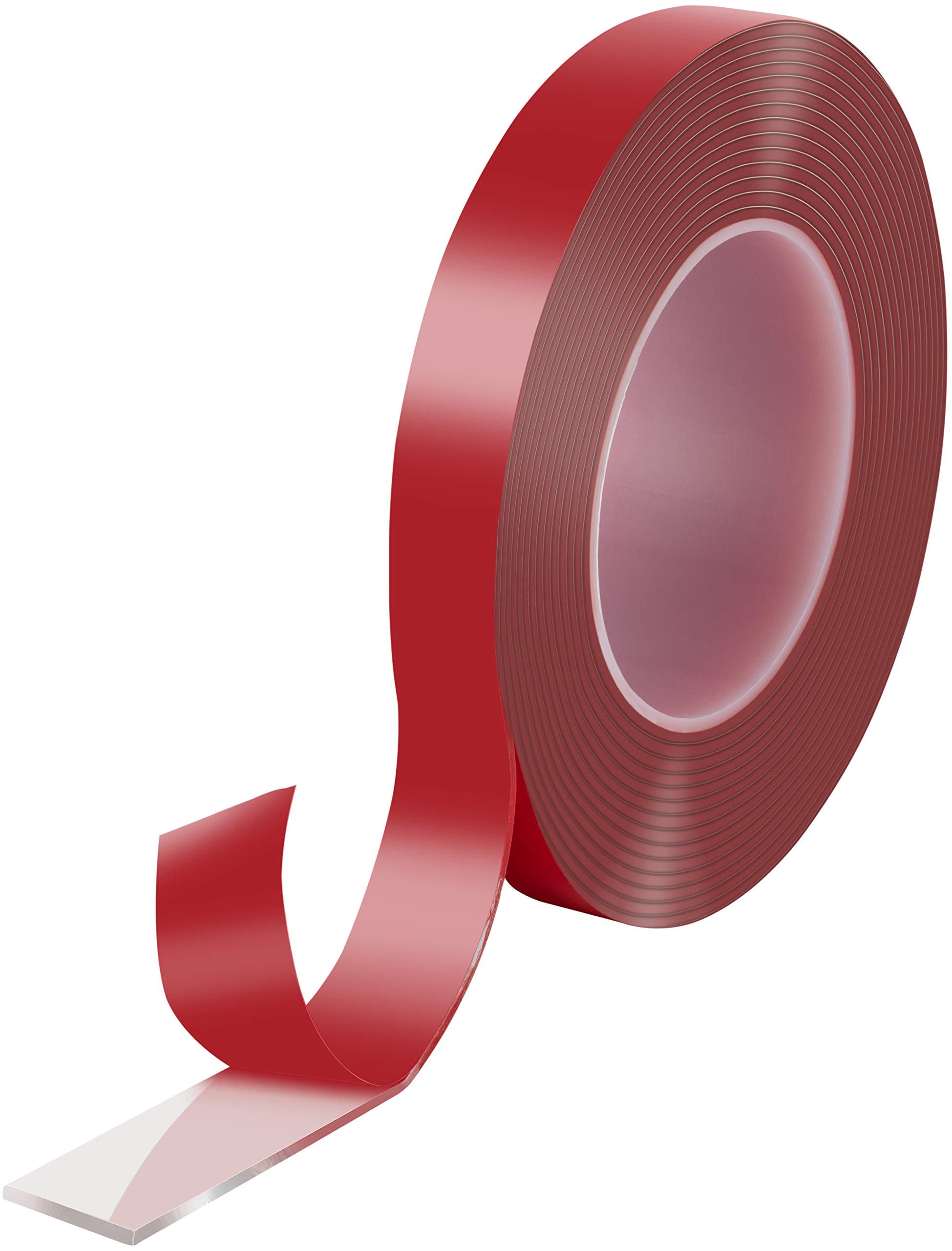 POPPSTAR double-sided adhesive tape (5m x 19mm x 2mm) Transparent acrylic adhesive tape