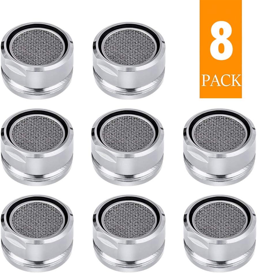 Bathroom Faucet Aerator Replacement Parts 8 PCS with Brass Shell, 2.2