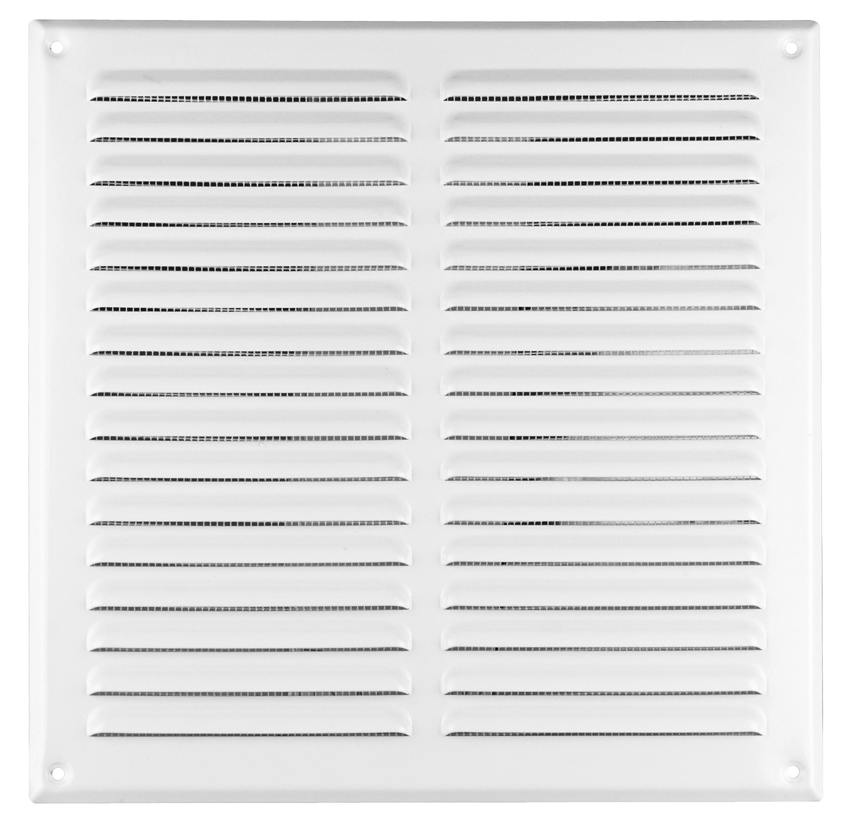 Ventilation Grill Metal White 295 x 295 mm Insect Net, Square Ventilation MTA 10B Weather Protection/Louvre Grid