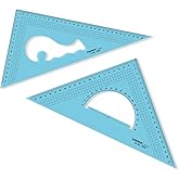 Set of 2 Large Metric Triangle Set Square: 12 Inch (30 cm) 30/60 Degree & 9 inch (22 cm) 45/90 Degree by YOSOGO