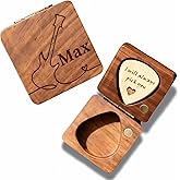 Custom Guitar Pick, Wooden Guitar Pick Case, Personalized Guitar Pick Holder, Guitar Picks Case for for Musicians, Guitarists & Music Lovers Holder, Custom Guitar Picks Box