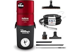 Drainvac Broan-nutone 550 Air watts Residential Central Vacuum System with Standard Tool Set Accessories for Cleaning Floors, Carpets, Furniture, or Any Surfaces - Anti-Vibration, Powerful Suction