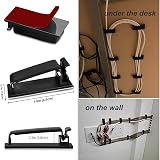 SOULWIT 50-Pcs Self Adhesive Cable Clips Cable Organisers Black view 5