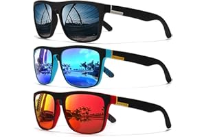 SEKKAF Polarized Sunglasses for Men Women Driving Sports Hiking Sun Glasses Classic Square Frame UV400 Protection