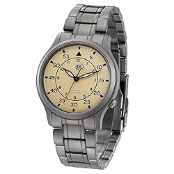 BERNY Men's Titanium Watch Japanese Sweep Second