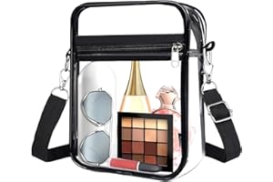 BANYAKONG Clear Bag Stadium Approved,Clear Crossbody Purse Bag, with Adjustable Shoulder Strap for Women, With front pocket