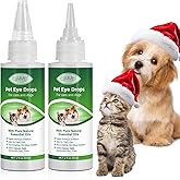 Pet Eye Drops - Dog Eye Cleaner, Tear Stain Remover for Dogs & Cats Eyes Eases Itching & Irritation, Dog Eye Wash for Cleanin