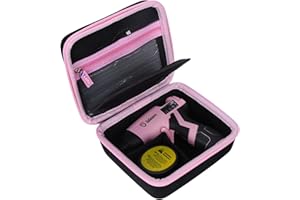 worfty Storage Case for GoGonova Cordless Glue Gun, Hard Waterproof Carrying Case for GoGonova 15s Fast Preheating 2Ah 4V Cordless Hot Glue Gun with Glue Gun Sticks Pocket, Pink, Case Only (Pink)