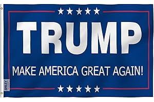 ANLEY Fly Breeze 3x5 Foot Donald Trump Flag - Vivid Color and Fade Proof - Canvas Header and Double Stitched - The 45th U.S. President Flags Polyester with Brass Grommets 3 X 5 Ft