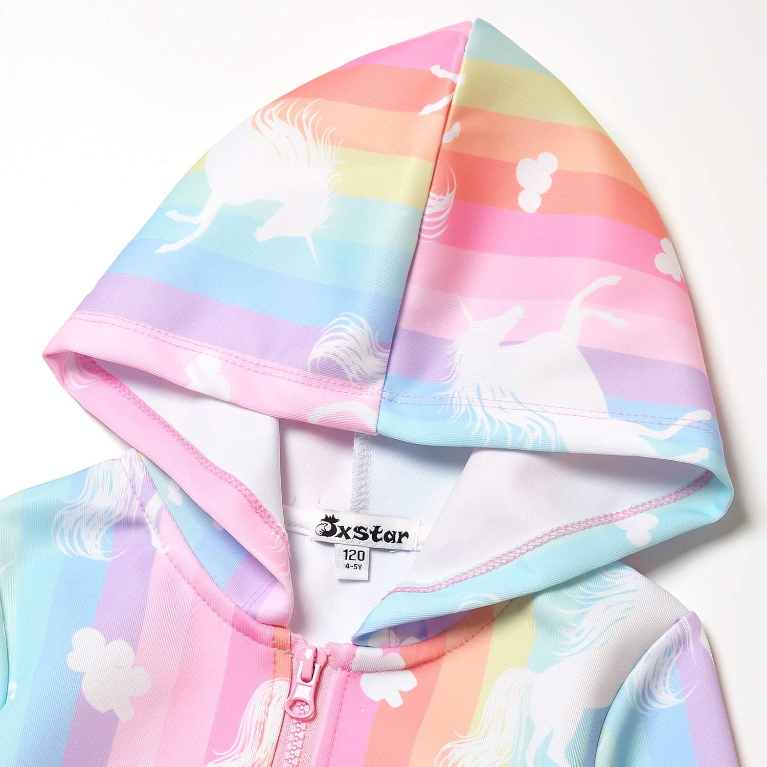 Girls Zip Up Hoodie Jacket Unicorn Sweatshirt with Pockets: Clothing