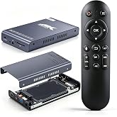 4K@60Hz H.265 Ultra HD Digital Media Player &amp; HDD Enclosure 2 in 1 | Plug &amp; Play, HDMI/AV Output, USB Type-C Drive/SD Card Ports, Digital Signage, MKV MP4 MP3 HEVC Photo, Looping Auto Playback