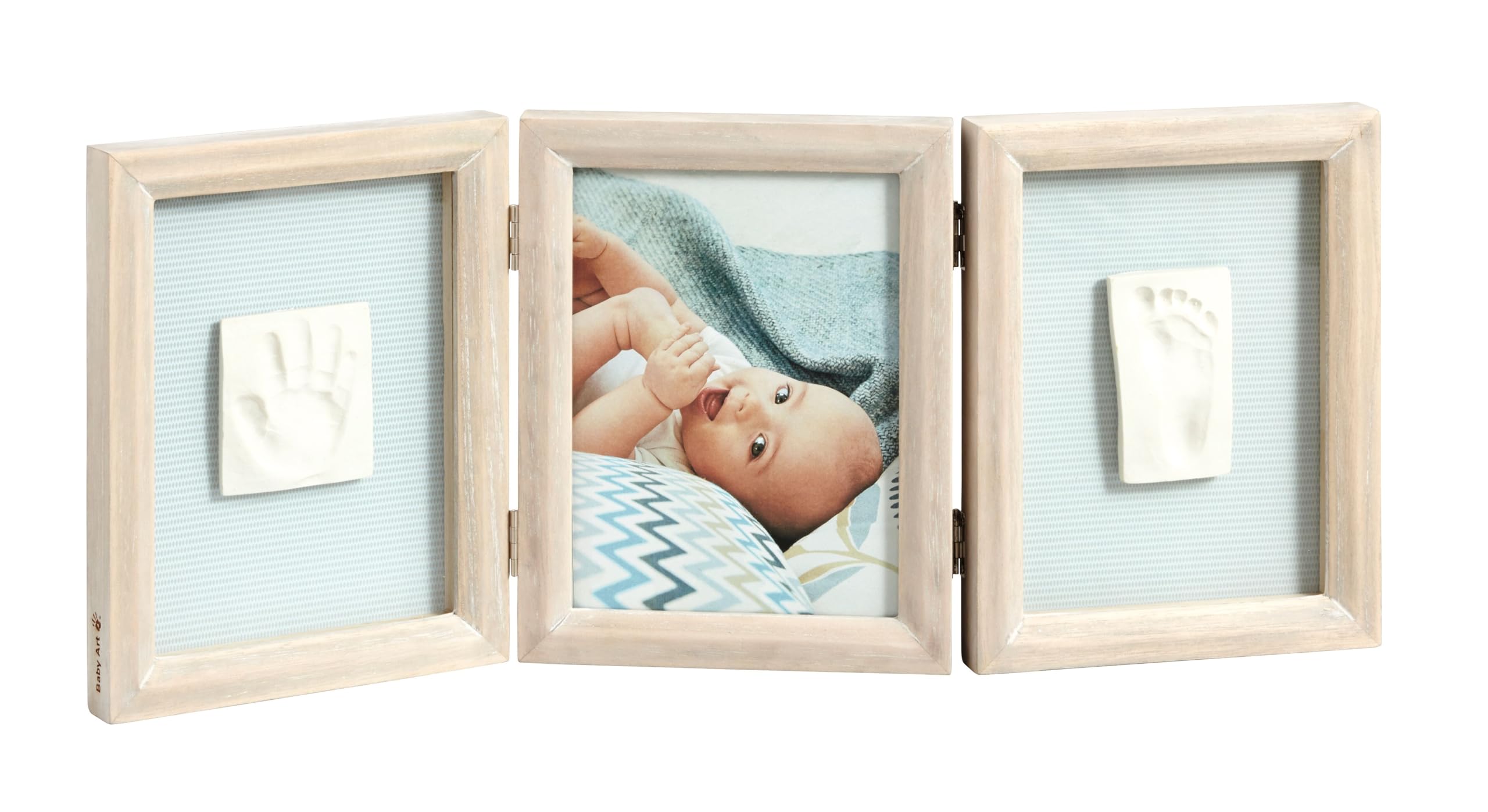 Baby Art My Baby Touch Baby Handprint and Footprint Photo Frame Clay Kit, Customisable Newborn Hand & Feet Print Memorable Keepsake, Baby Hand & Foot Clay Print Photo Frame Keepsake Kit, color Stormy