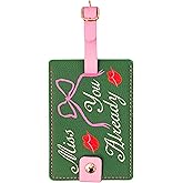 Ban.do Getaway Suitcase Tag for Travel, Durable Vegan Leather Luggage Identifier